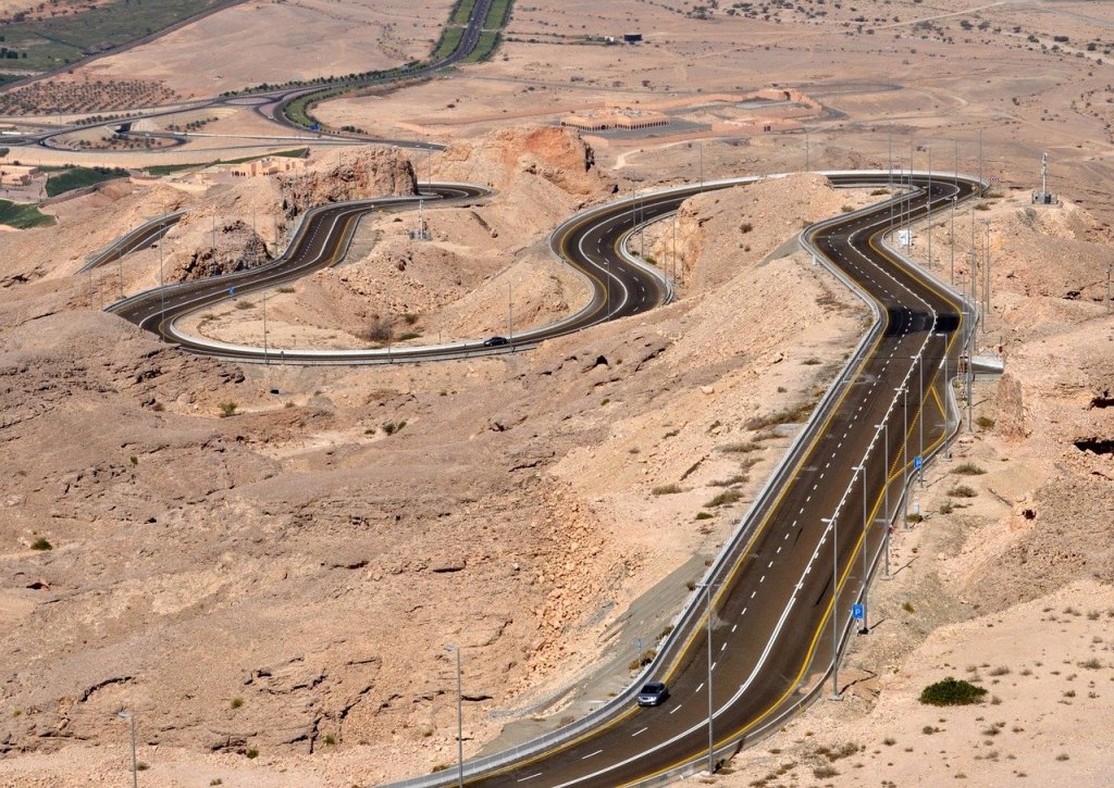 Jebet Hafeet, estrada nos Emirados Árabes Unidos