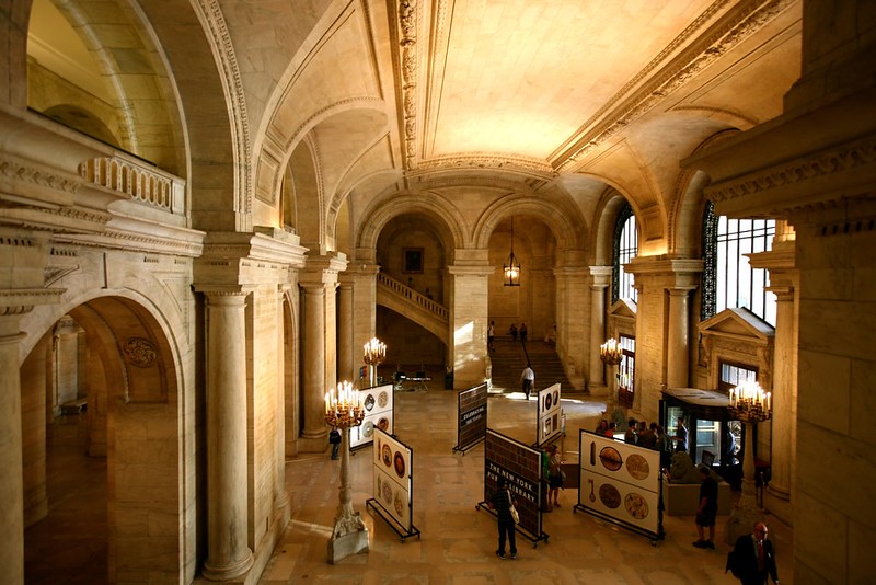Entrada da Biblioteca Pública de NY