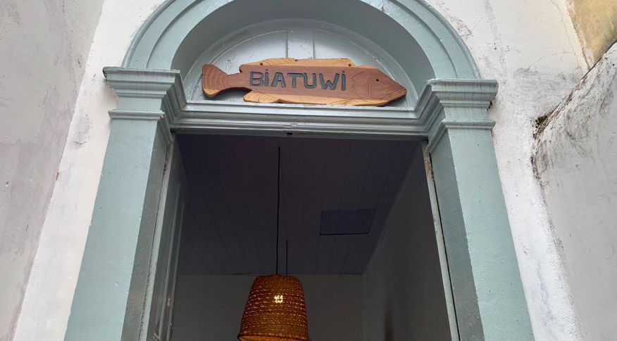 A entrada do restaurante Biatüwi, no coração de Manaus